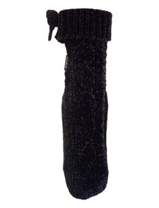 Blancheporte ISOTONER Hřejivé žinylkové ponožky s copánkovém vzorem, protiskluzová podrážka černá 35-38