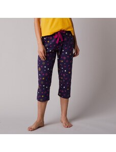 Blancheporte 3/4 pyžamové kalhotky s potiskem hvězdiček Estrella námořnická modrá 34/36