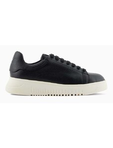 Kožené sneakers boty Emporio Armani černá barva, X3X024 XF768 00002