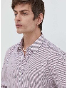 Košile HUGO růžová barva, regular, s klasickým límcem, 50508305