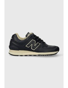 Kožené sneakers boty New Balance Made in UK tmavomodrá barva, OU576LNN
