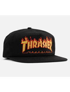 Kšiltovka Thrasher Flame Snapback - Black