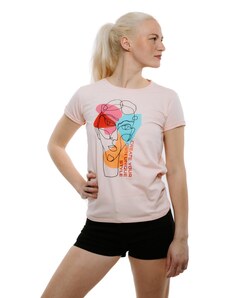 Dámské triko s krátkým rukávem AUTHORITY-T-ABASTRACT W pink Velikost M