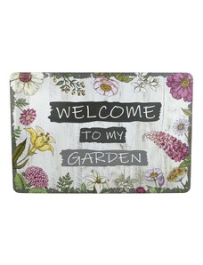 DODINO Plechová cedule Welcome To My Garden 20 x 30 cm