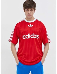 Tričko adidas Originals Adicolor Poly Tee červená barva, s potiskem, IM9458