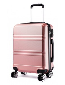 Konofactory Růžový odolný skořepinový cestovní kufr "Travelmania" - vel. M, L, XL