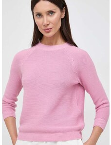 Bavlněný svetr Weekend Max Mara růžová barva, lehký