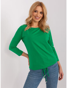 BASIC FEEL GOOD Zelené tričko s 3/4 rukávem -green Zelená