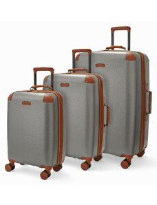 ROCK Carnaby sada 3 cestovních kufrů TSA 56/67/78 cm Platinum