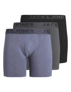 JACK & JONES Boxerky 'Shade' modrý melír / šedý melír / černá