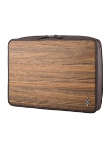 taška na laptop Leo 13" / brown leather & amazaque