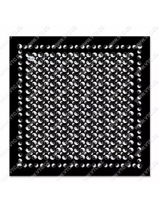 Šátek bavlněný 70x70 cm - 020 - černý Jin-Jang