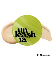 UNLEASHIA - VEGAN HEALTHY GREEN CUSHION SPF30/PA++ 21 EBURNEAN - Saténový make-up s houbičkou 15 g