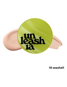 UNLEASHIA - VEGAN HEALTHY GREEN CUSHION SPF30/PA++ 18 SEASHELL - Saténový make-up s houbičkou 15 g