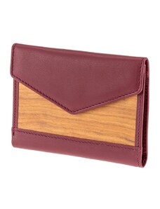 peněženka Linda / winered leather & amazaque