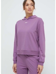 Mikina HUGO fialová barva, s kapucí