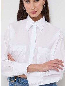 Bavlněná košile Pinko bílá barva, relaxed, s klasickým límcem, 103060.A1ON