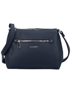 Tessra Stylová dámská koženková crossbody kabelka Siana, modrá