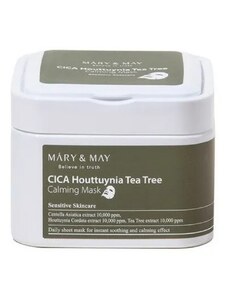 MARY&MAY - CICA HOUTTUYNIA TEA TREE CALMING MASK - Pláténková zklidňující maska 30 ks 400 ml