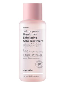 HANSKIN - REAL COMPLEXION HYALURON EXFOLIATING AHA TREATMENT - Pleťový peeling s AHA 150 ml