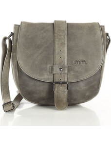 MARCO MAZZINI KHAKI VELKÁ CROSSBODY TAŠKA S KLOPOU