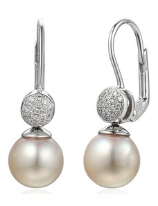 Briliantové perlové náušnice Florence