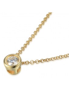 Elegantní zlatý náhrdelník Kirsty osazený briliantem