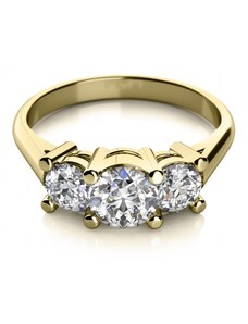 Zásnubní prsten Unique, bílé zlato se zirkony