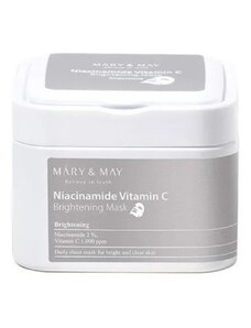 MARY&MAY - NIACINAMIDE VITAMIN C BRIGHTENING MASK - Rozjasňující pláténková maska 30 ks 400 ml