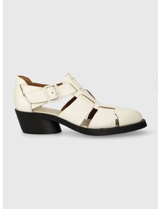 Kožené sandály Camper Bonnie dámské, bílá barva, na podpatku, K201635.002