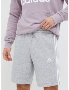 Kraťasy adidas pánské, šedá barva, melanžové, IJ6485