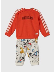 Dětská tepláková souprava adidas x Disney oranžová barva