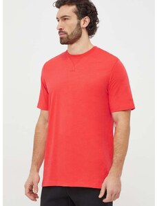 Bavlněné tričko adidas červená barva, IR9110