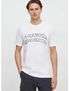Bavlněné tričko Aeronautica Militare bílá barva, s potiskem