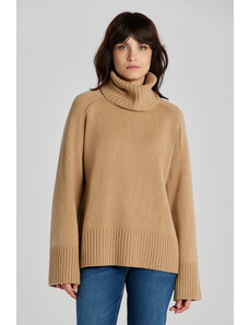 ROLÁK GANT OVERSIZED CASHMERE ROLL NECK hnědá S