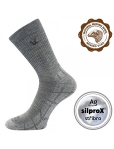 TWARIX sportovní merino ponožky s masážním chodidlem VoXX světle šedá 35-38