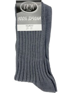 Ponožky PON 100% bavlna stř.šedé