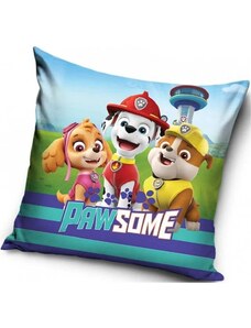 Carbotex Povlak na polštář Tlapková patrola - Paw Patrol - s obrázkem Skye, Marschalla a Ruble - 40 x 40 cm