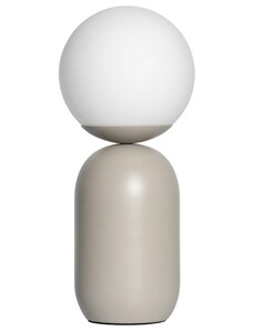 Nordlux Opálově bílá skleněná stolní lampa Notti s béžovou podstavou