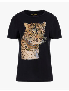 GUESS LEOPARD JEWEL EASY TEE TRIČKO DÁMSKÉ