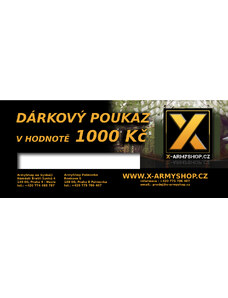 x-Armyshop Dárkový poukaz 1000,-kč