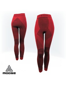 ELEMENT PANTS WOMEN teplé prodloužené termoprádlo Moose červená XS/S