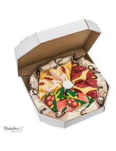 Kesi Rainbow Socks Pizza 4 páry Havajská Pepperoni italština