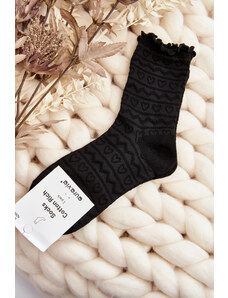 Kesi Vzorované dámské ponožky černé