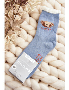 Kesi Silné Bavlněné Ponožky S Modrým Medvídkem