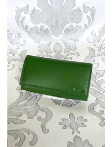 BS Zelená kožená peněženka větší