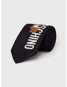 Hedvábná kravata Moschino černá barva, M5766 55059