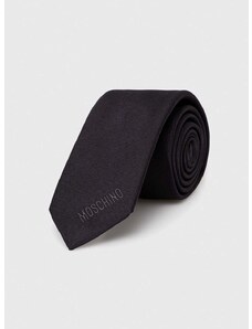 Hedvábná kravata Moschino černá barva, M5776 55069