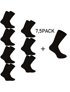7,5PACK ponožky Nedeto vysoké bambusové černé (75NP001)