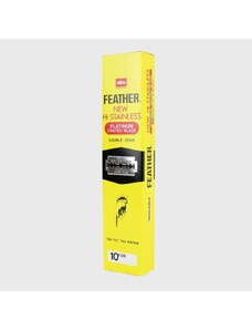 Feather New Hi-Stainless Double Edge žiletky na holení, 200 ks